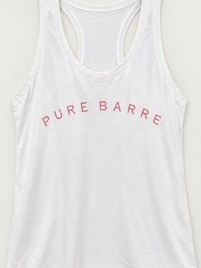 Lulu White Racerback Pure Barre tank